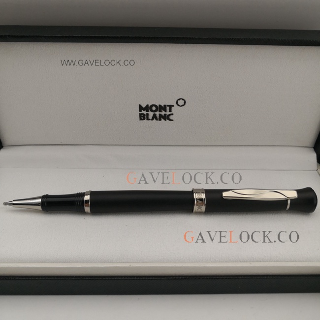 Montblanc Meisterstuck Black Silver Clip Replica Pen